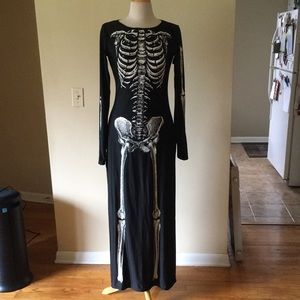 Dolls Kill “Bone-afide Babe” Skeleton Maxi Dress
